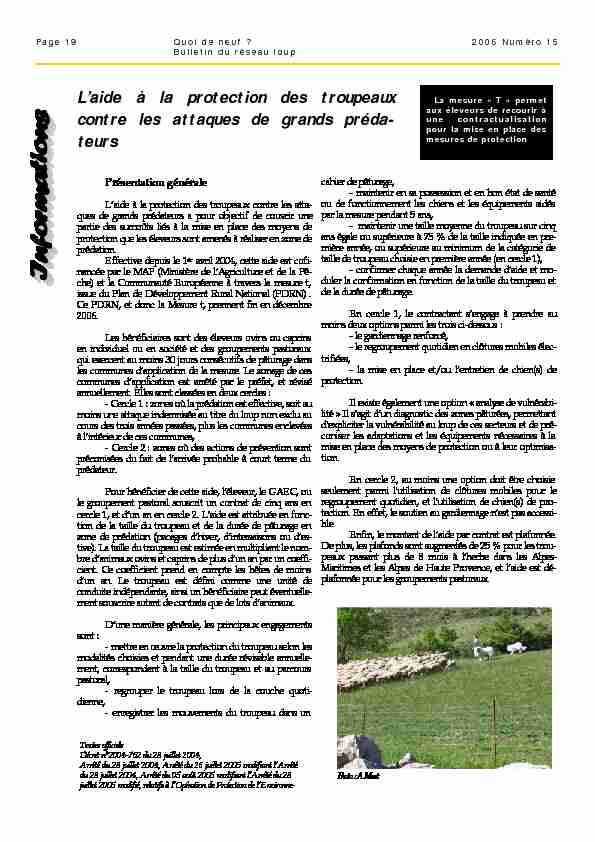 [PDF] Laide à la protection des troupeaux contre les attaques de grands