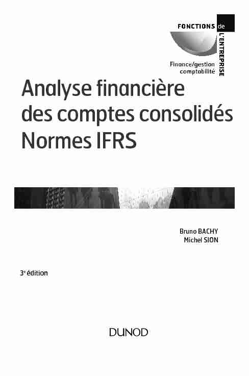 Analyse financière des comptes consolidés Normes IFRS