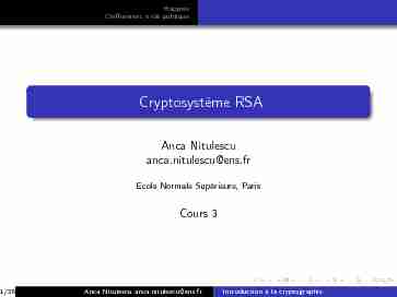 [PDF] Cryptosystème RSA - DI ENS