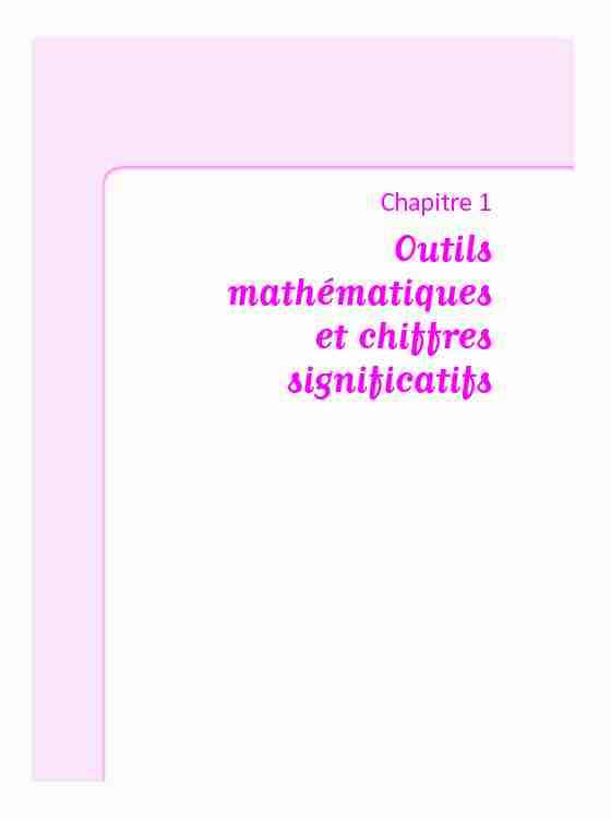 [PDF] Outils mathématiques et chiffres significatifs