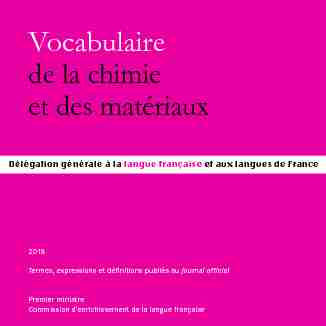 [PDF] Vocabulaire de la chimie et des matériaux - Académie française