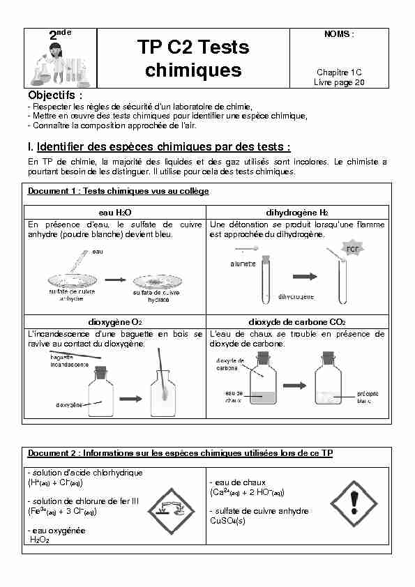 [PDF] TP C2 Tests chimiques - Labo TP