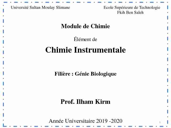 [PDF] Chimie Analytique - Ecole Supérieure de Technologie – Fkih Ben