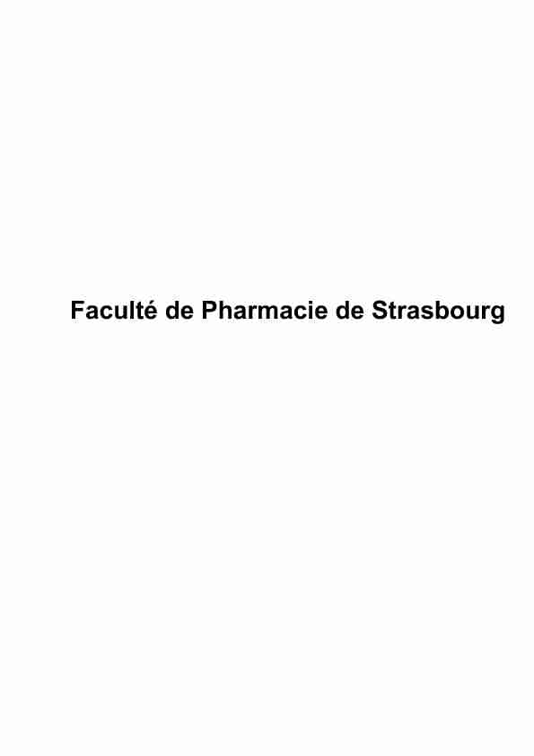 [PDF] Faculté de Pharmacie de Strasbourg - Université de Strasbourg