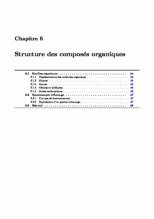 [PDF] Chapitre 6 : Structure des composés organiques - Lycée dAdultes