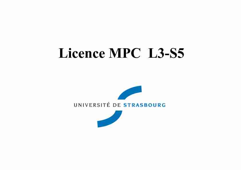 Licence MPC L3-S5
