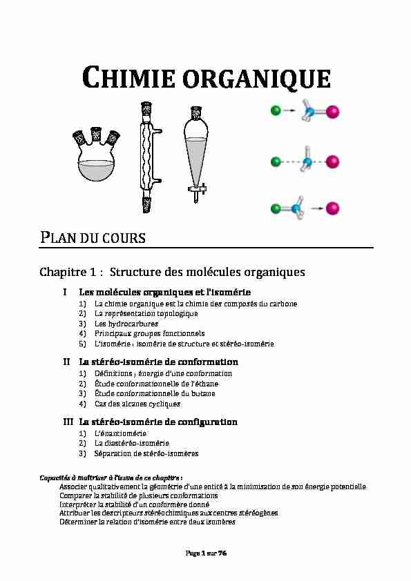 [PDF] 4_Chimie organique - Chimie - PCSI
