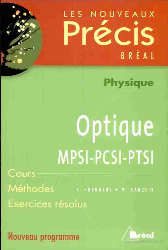 [PDF] Optique MPSI-PCSI-PTSI - Prépas