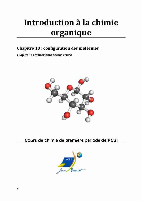 [PDF] Introduction à la chimie organique - Chimie en PCSI