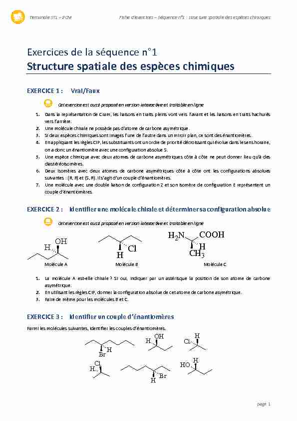 [PDF] Structure spatiale des espèces chimiques