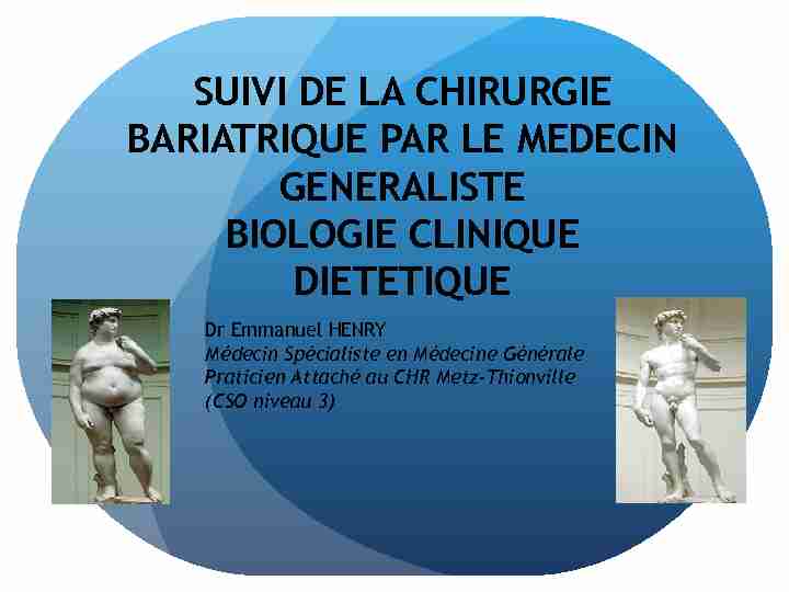 [PDF] CHIRURGIE BARIATRIQUE - Intercom Santé 57