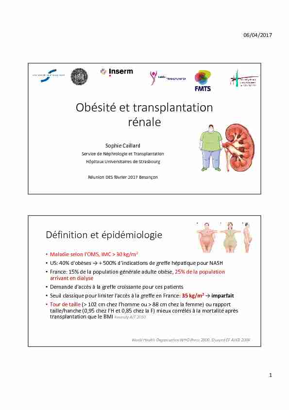 Obésité et transplantation rénale