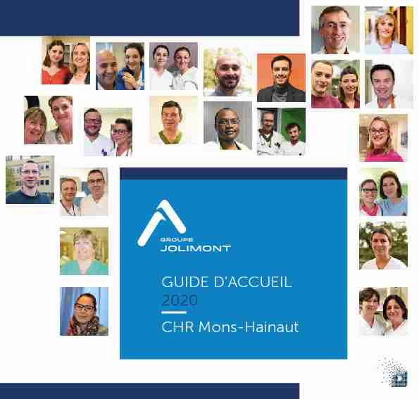 [PDF] GUIDE DACCUEIL 2020 CHR Mons-Hainaut - Groupe Jolimont
