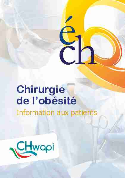 [PDF] Chirurgie de lobésité - CHwapi