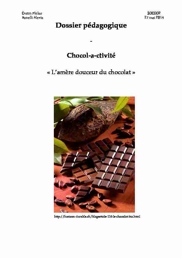 Chocolat.pdf - Dossier pédagogique