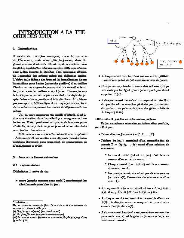 [PDF] INTRODUCTION A LA THE$ ORIE DES JEUX - Dominique Henriet