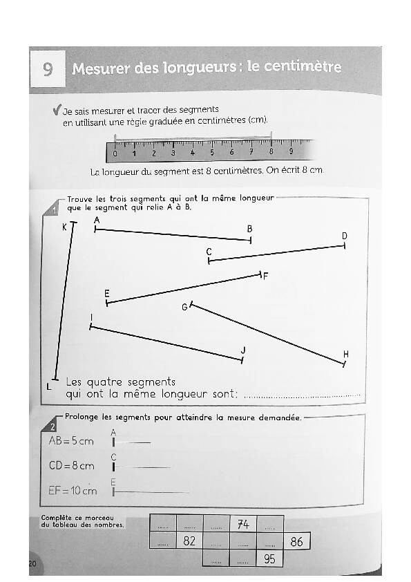 [PDF] CE1- mesurer des longueurs le centimètre - Ecole Primaire