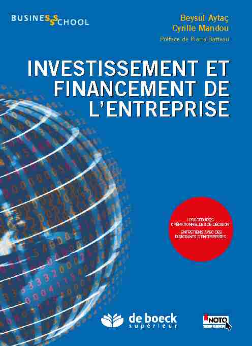 [PDF] investissement et financement de lentreprise