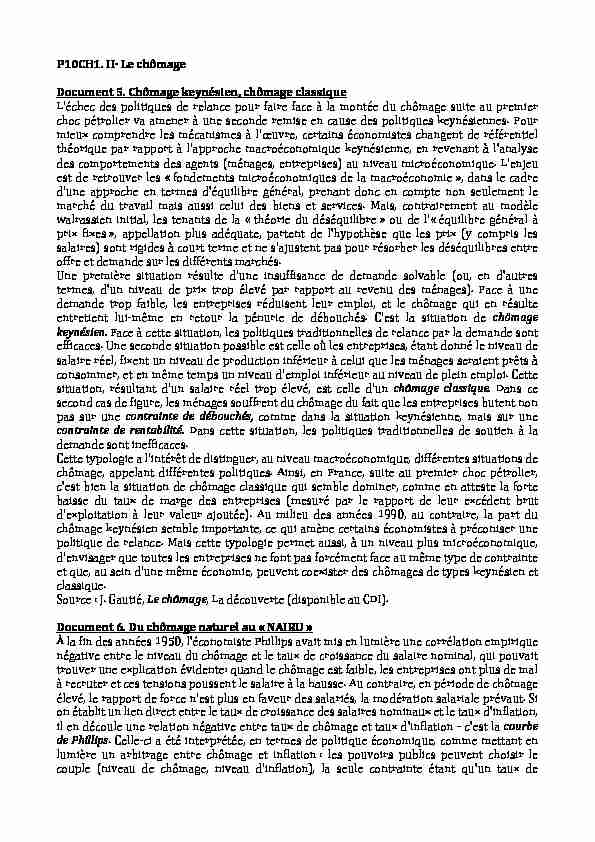 201312 P10CH1 DOSSIER GRANDS DESEQUILIBRES II- LE CHOMAGE