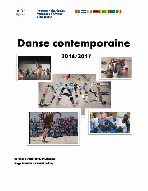 [PDF] LIVRET DANSE CONTEMPORAINE 2016 2017 - Ipef Dakar
