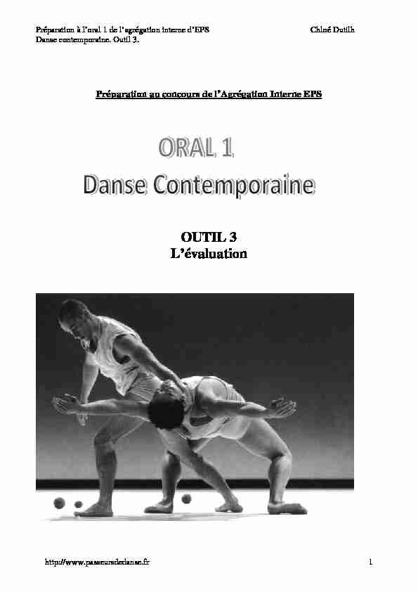 [PDF] OUTIL 3 Lévaluation - Passeurs de Danse