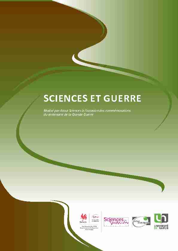 [PDF] SCIENCES ET GUERRE - Sciencesbe