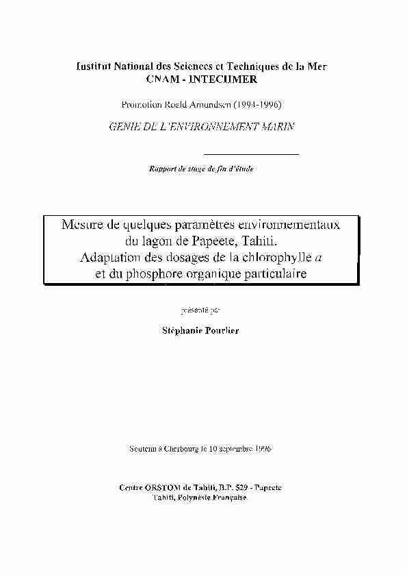 [PDF] adaptation des dosages de la chlorophylle a et du - CORE