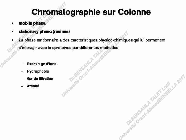 [PDF] Chromatographie sur Colonne