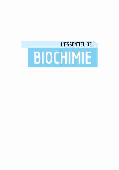 [PDF] BIOCHIMIE - Dunod