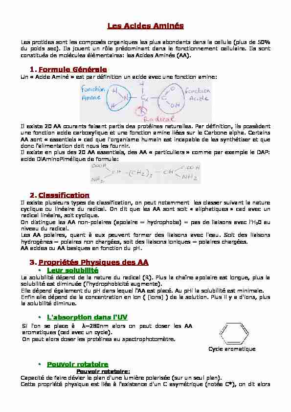 [PDF] Les Acides Aminés