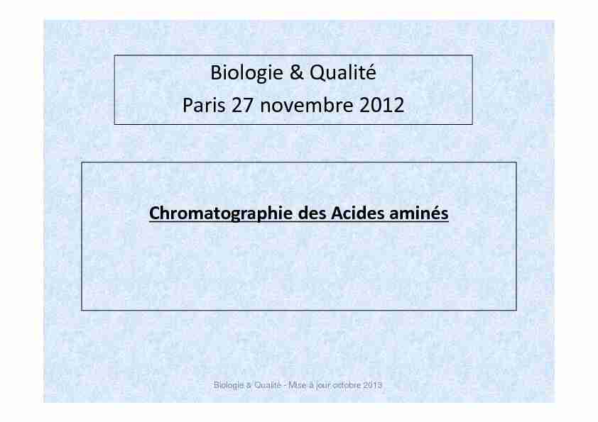 [PDF] Chromatographie des Acides aminés - SFEIM