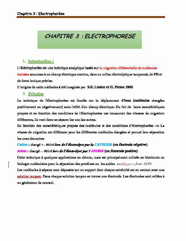[PDF] Chapitre 3 : Electrophorèse - opsuniv-batna2dz
