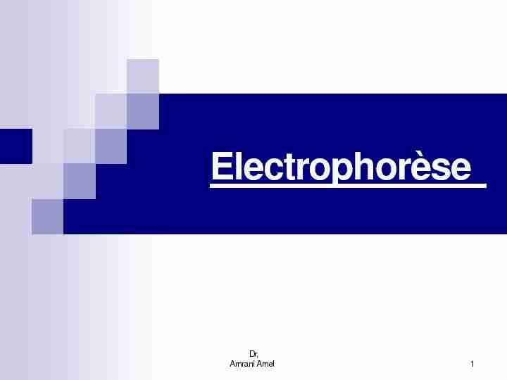 Electrophorèse