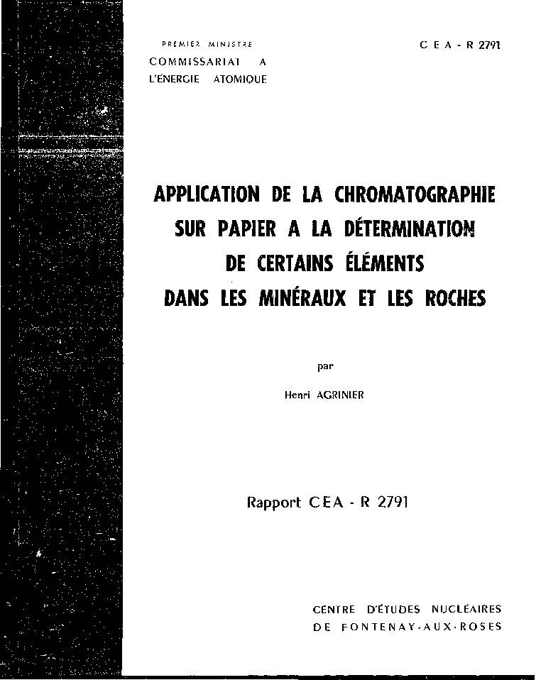 [PDF] APPLICATION DE LA CHROMATOGRAPHIE SUR PAPIER A  - IPEN