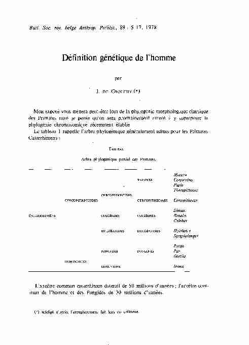 [PDF] Définition génétique de Ihomme