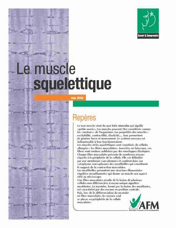 Le muscle squelettique