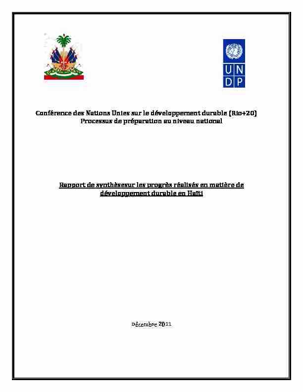 [PDF] Conférence des Nations Unies sur le développement durable (Rio 