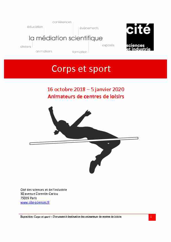 [PDF] Corps et sport - Cité des sciences et de lindustrie