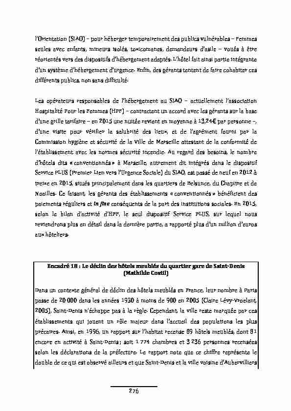 [PDF] 276 lOrientation (SIAO) – pour héberger temporairement  - PUCA
