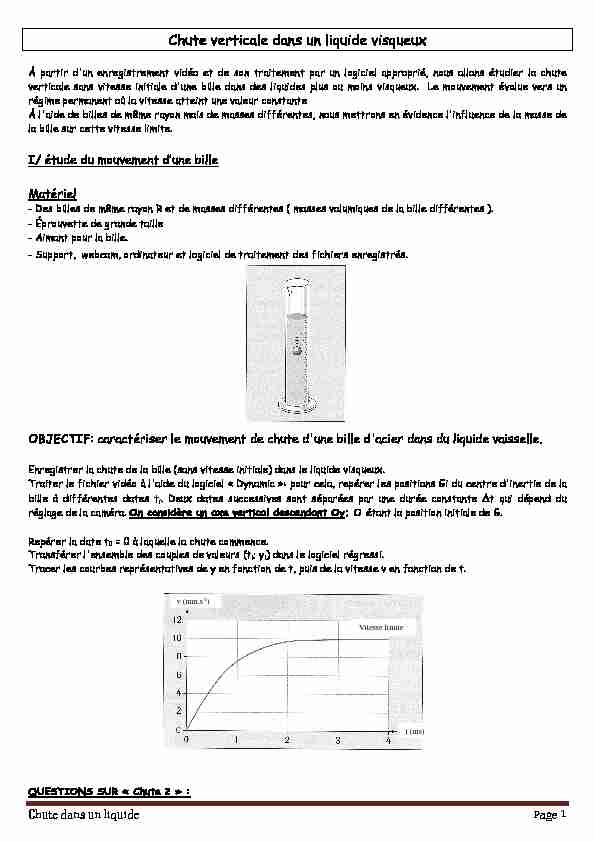 [PDF] Chute verticale dans un liquide visqueux