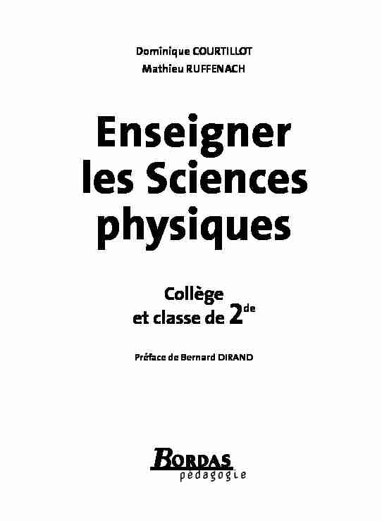 [PDF] Enseigner les Sciences physiques