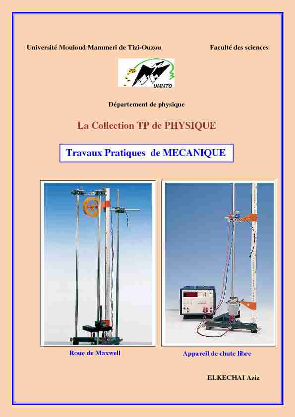 [PDF] La Collection TP de PHYSIQUE Travaux Pratiques de MECANIQUE