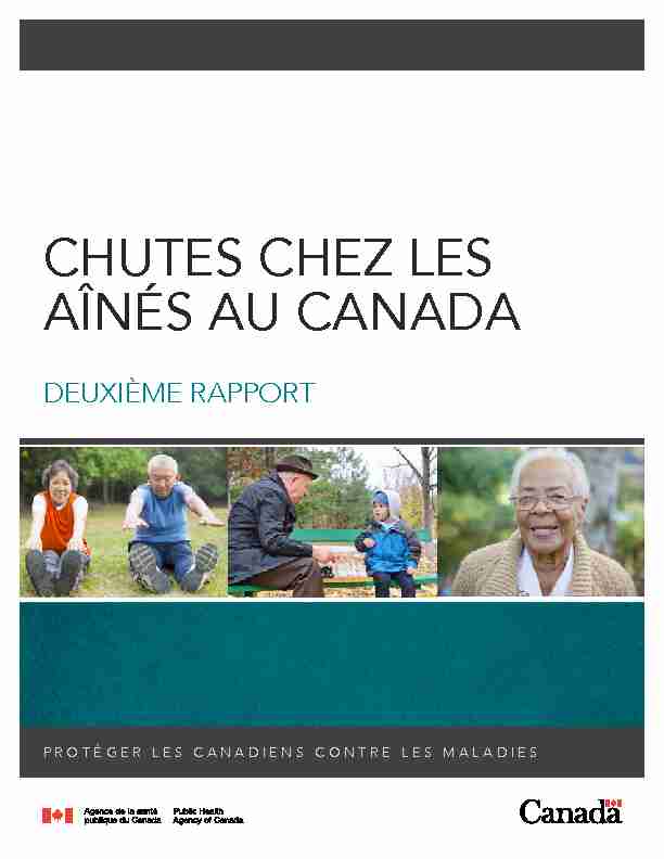 [PDF] Chutes Chez les aînés au Canada - Agence de la sante publique du