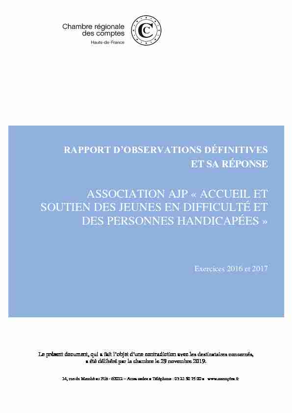 [PDF] ASSOCIATION AJP « ACCUEIL ET SOUTIEN DES JEUNES EN