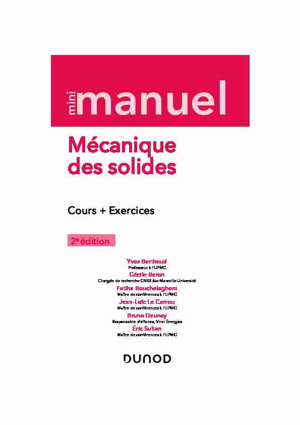 [PDF] Mécanique des solides - Dunod
