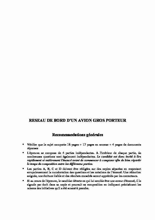 [PDF] RESEAU DE BORD DUN AVION GROS PORTEUR