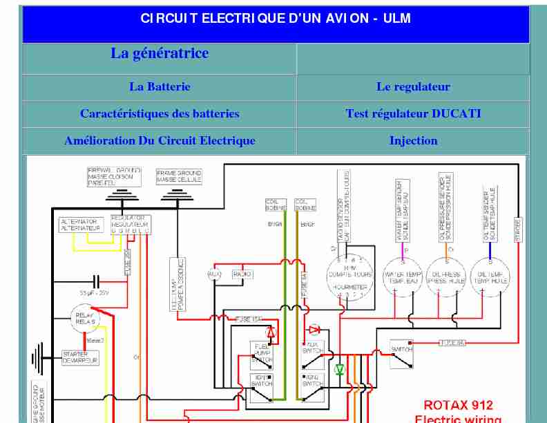 Circuit électrique dun Avion ou dun ULM - Rotax 912