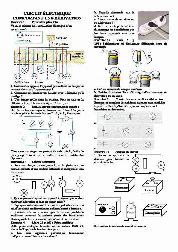 [PDF] Exercices - Electricité 53 - Dérivation - Blog Ac Versailles