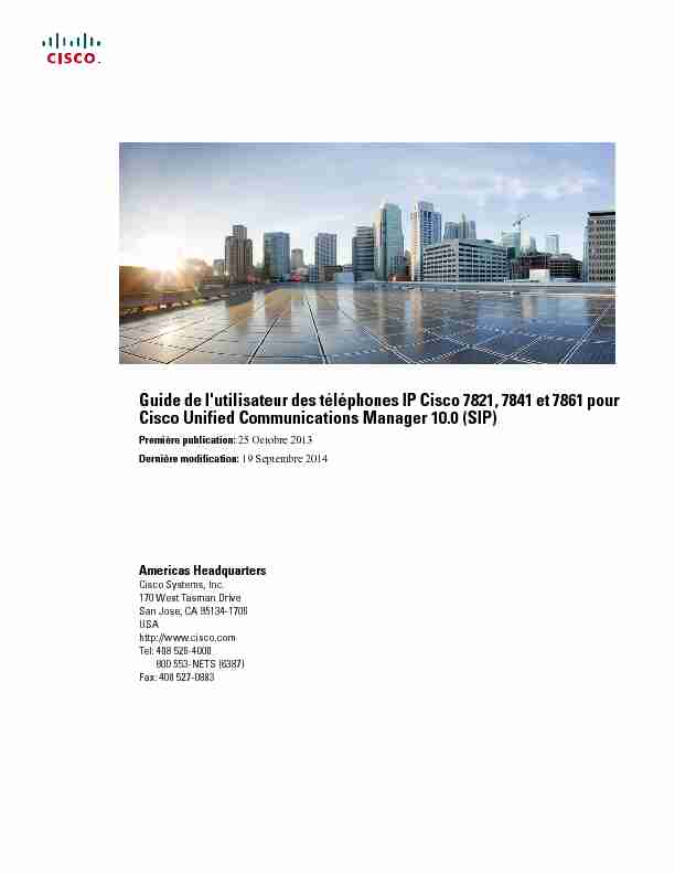 [PDF] Guide de lutilisateur des téléphones IP Cisco 7821 7841 et 7861