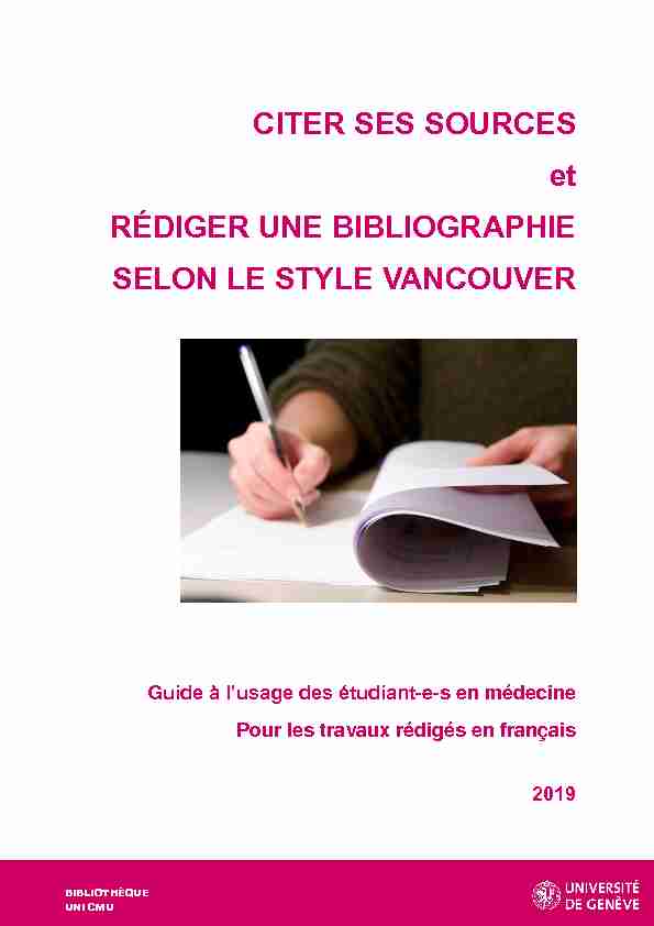 [PDF] CITER SES SOURCES et RÉDIGER UNE BIBLIOGRAPHIE SELON